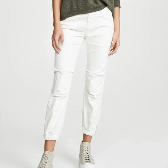 Nili Lotan sz 4 Cropped Military Pant in eggshell white good pre owned condition - Picture 9 of 11